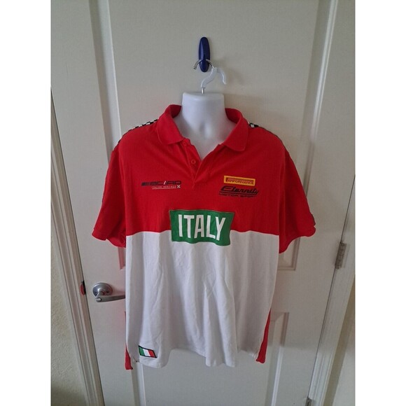 Eternity bc/ad Motor Sport Italy Italia Embroidered Green Red White Polo Sz 3XL - Picture 7 of 8